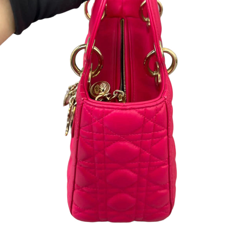 Lady Dior Lambskin Medium Pink GHW