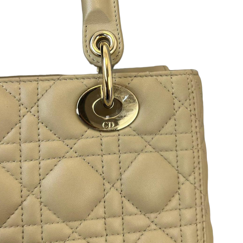 Lady Dior Medium Beige GHW