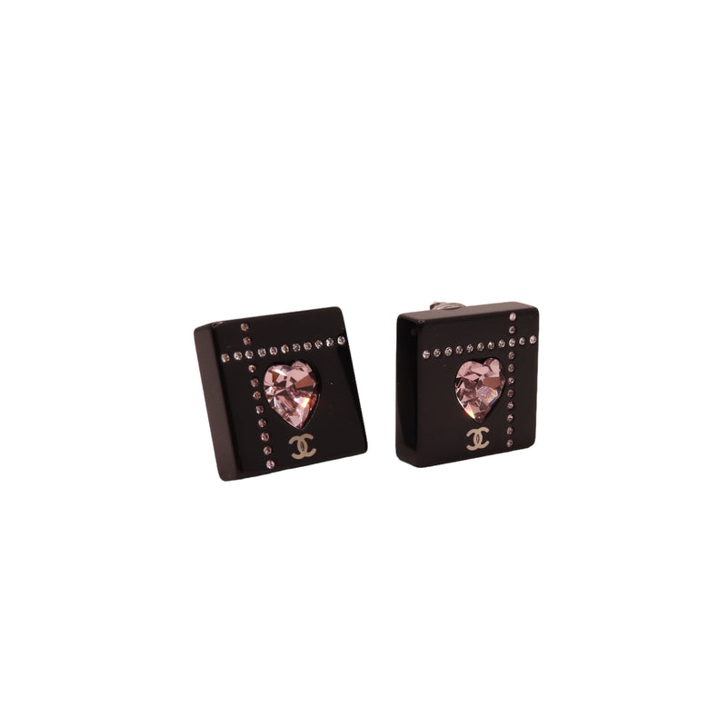 CC Clip-on Vintage Earrings Square