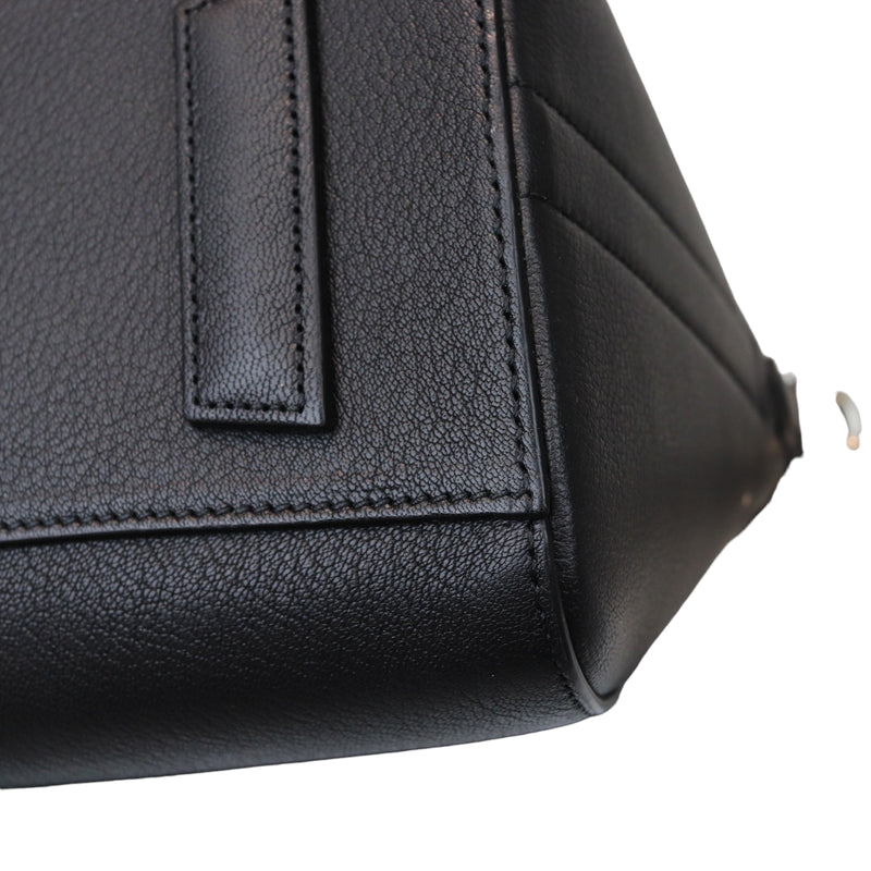 Small Antigona Grained Leather Black SHW