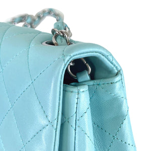 Mini Rectangal Flap Lambskin Blue SHW