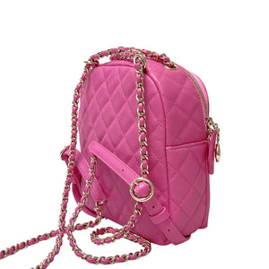 Small CC Day Backpack Caviar Pink GHW