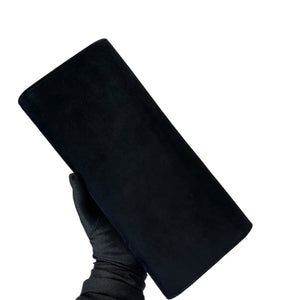 Broadway Suede Clutch Black SHW