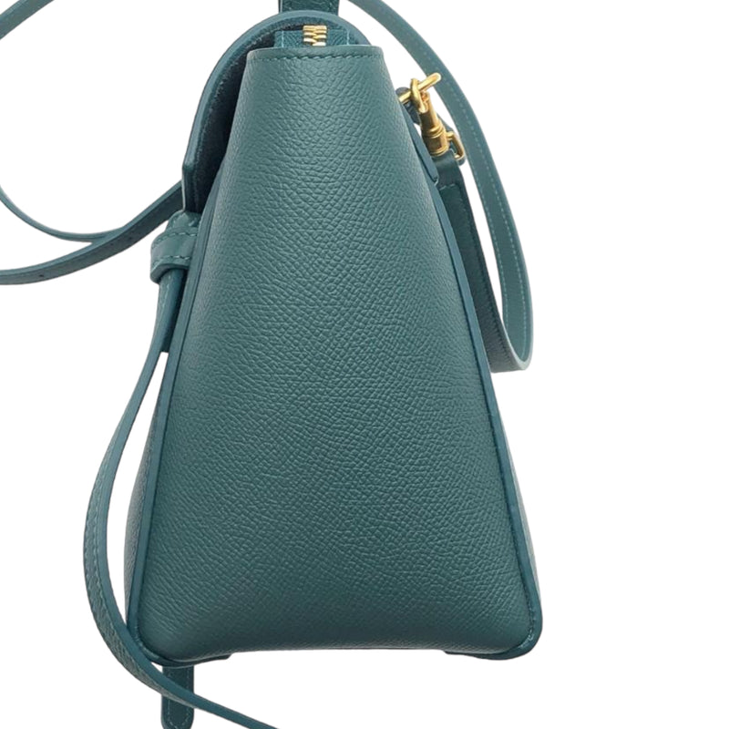 Nano Belt Bag Leather Green GHW