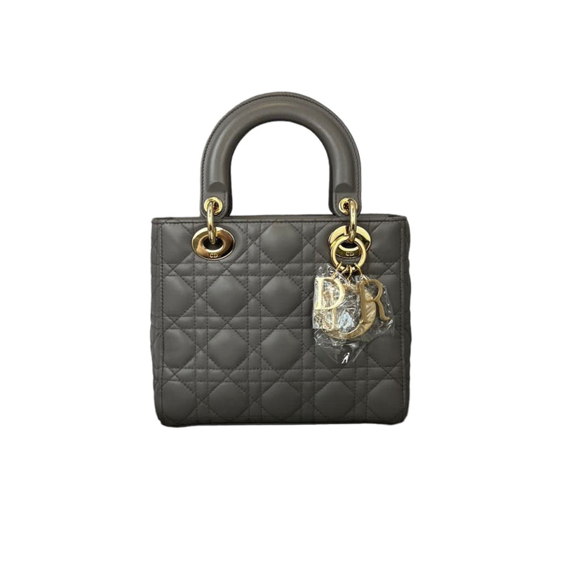 Lady Dior ABC Lambskin Small Grey GHW