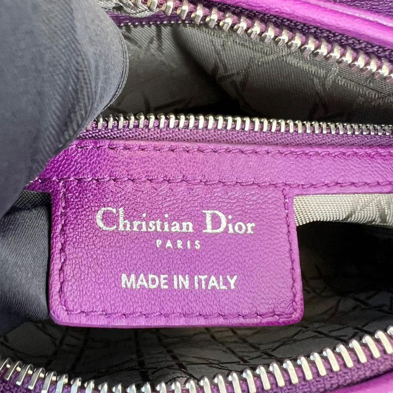 Lady Dior Medium Lambskin Purple SHW