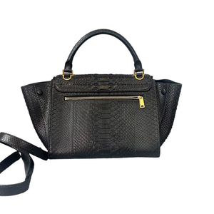 Trapeze Satchel Python Black GHW