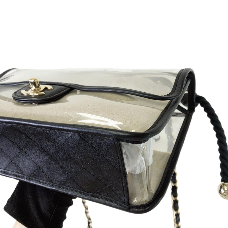 Coco "Sand by the Sea" Runway Pearl Handle Black PVC