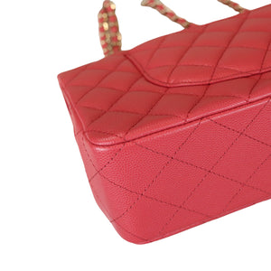 Medium Classic Double Flap Caviar Pink GHW