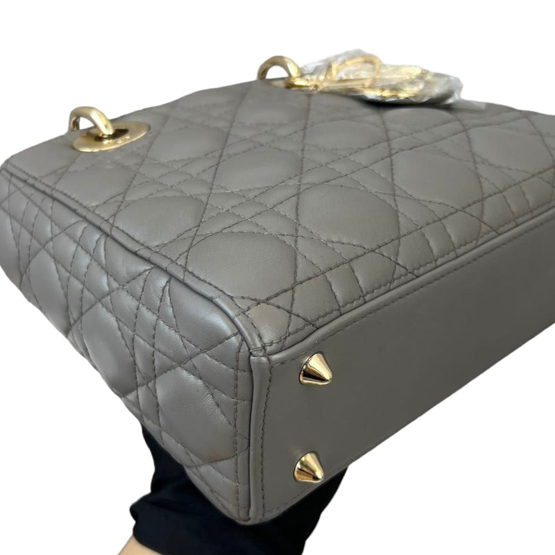 Lady Dior ABC Lambskin Small Grey GHW