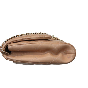 Timeless Clutch in Lambskin Leather Caramel LGHW