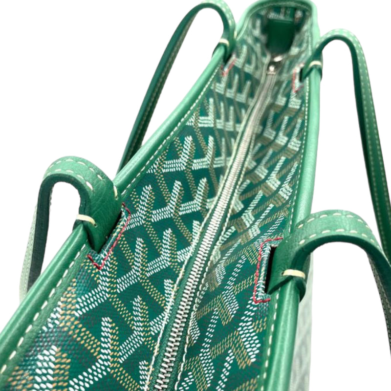 Goyard Green Goyardine Coated Canvas St. Louis PM Tote Goyard