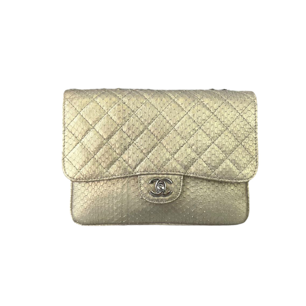 3 Accordion Flap Python Beige SHW