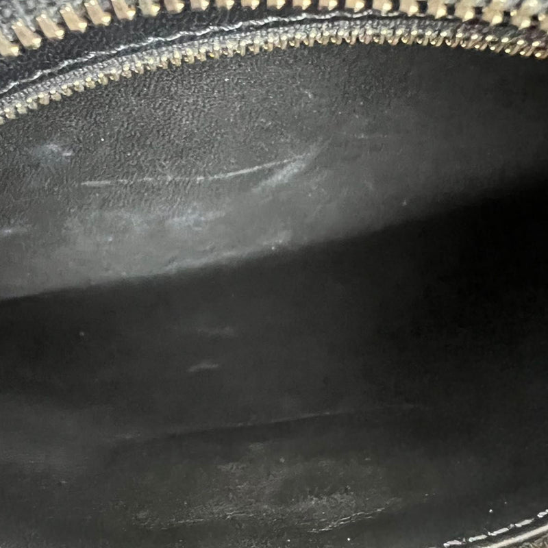 Gabrielle Hobo Python Medium Black