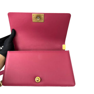 Boy Old Medium Handle Calfskin Pink GHW