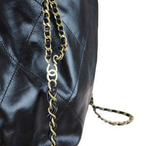 Black Quilted 22 Backpack GHW