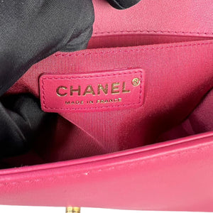 Boy Old Medium Handle Calfskin Pink GHW