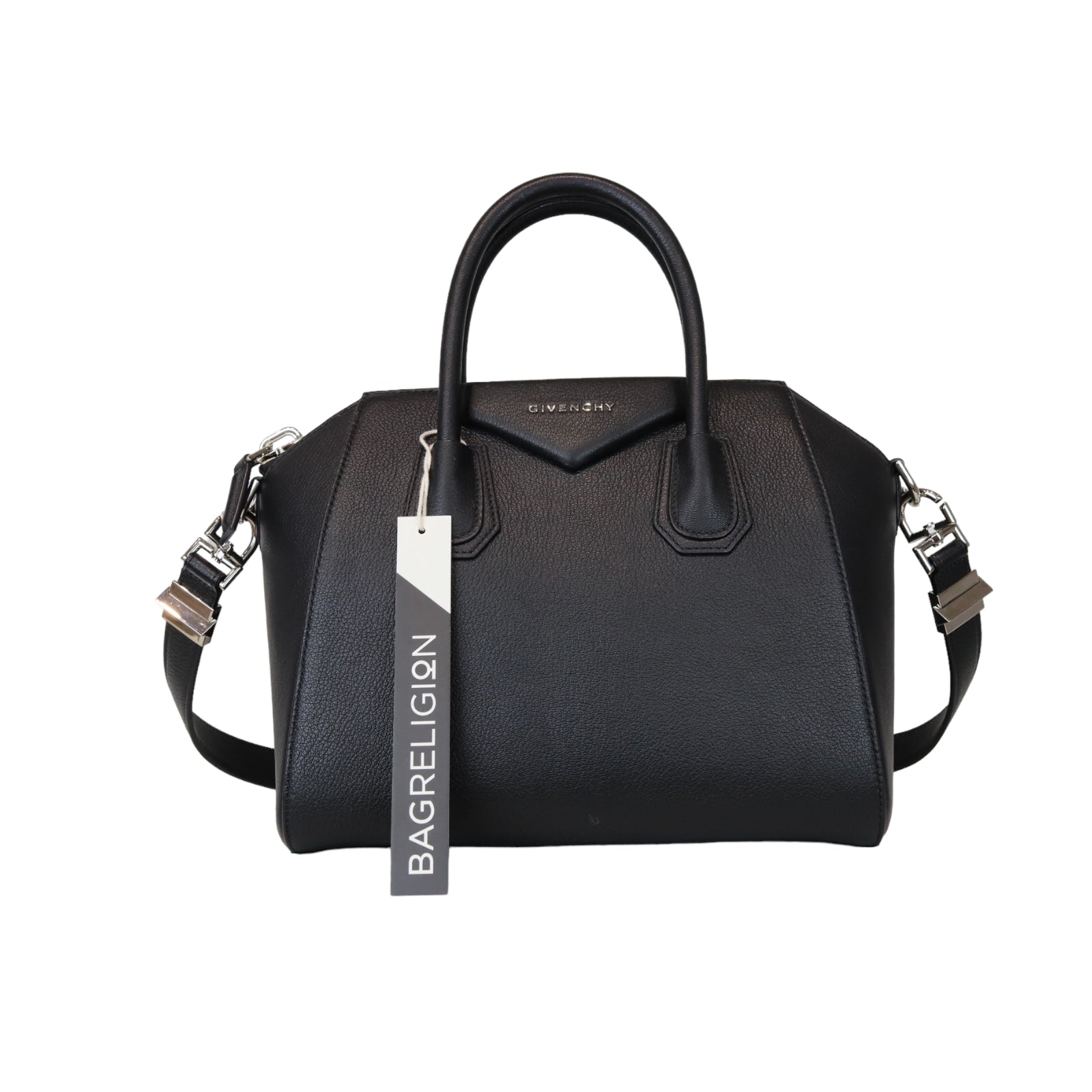 【関税&送料込】Givenchy Black Leather Mini Antigona Handbag Explore a Givenchy Black Grained Leather Mini Antigona Bag