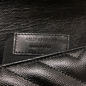 Envelope Large Flap in Chevron Quilted Leather Black