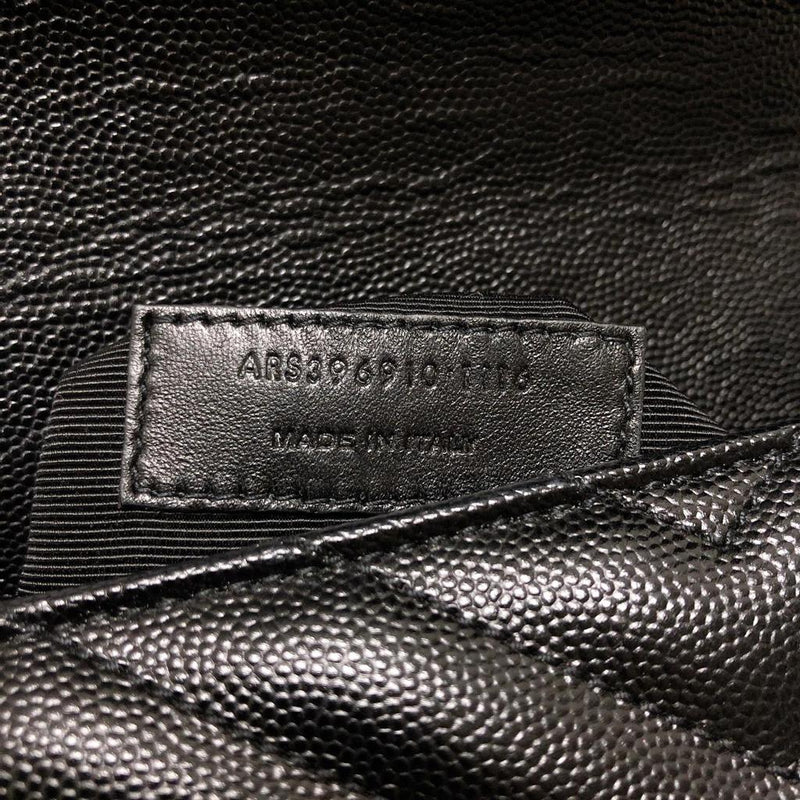 Envelope Large Flap in Chevron Quilted Leather Black