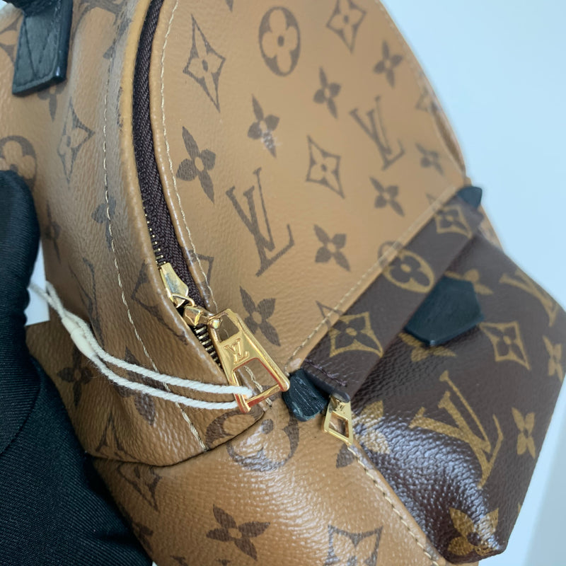 Palm Springs Monogram Mini Reverse Monogram Canvas Backpack