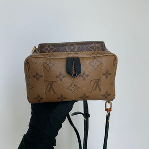 Palm Springs Monogram Mini Reverse Monogram Canvas Backpack