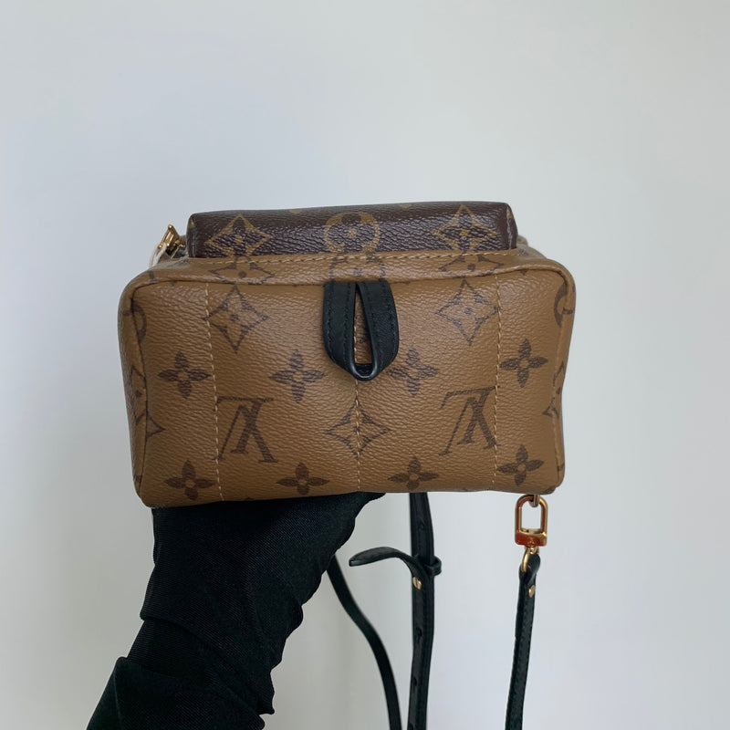 Palm Springs Monogram Mini Reverse Monogram Canvas Backpack