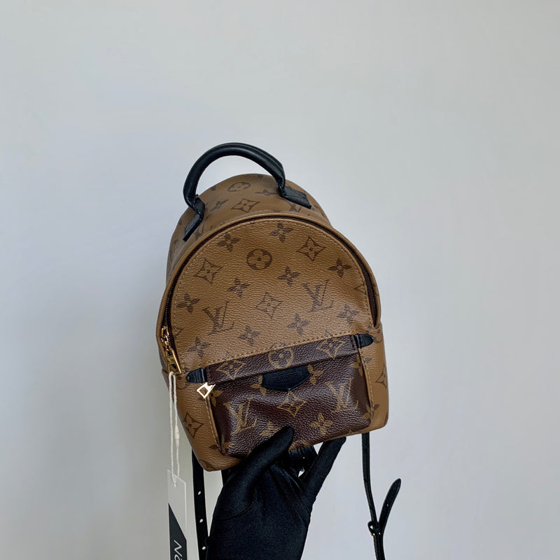 Palm Springs Monogram Mini Reverse Monogram Canvas Backpack