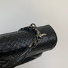 Python Embossed Calfskin Monogram Large College Bag