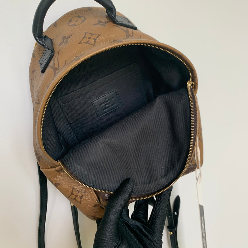 Palm Springs Monogram Mini Reverse Monogram Canvas Backpack