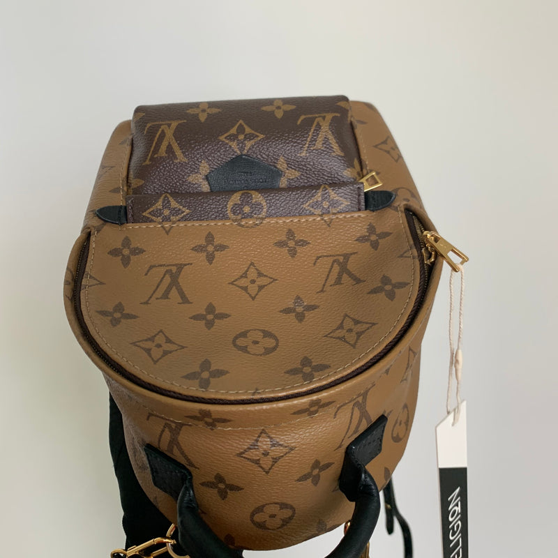 Palm Springs Monogram Mini Reverse Monogram Canvas Backpack