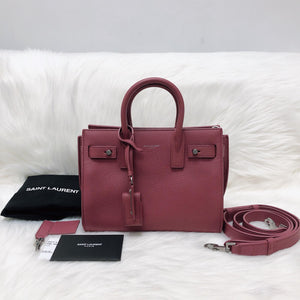 Nano Sac De Jour in Burgundy Leather