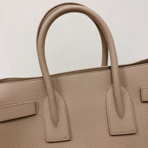 Yves Saint Laurent Classic Small Sac De Jour in Beige Grained Leather