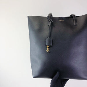 North South Shopping Tote Black GHW