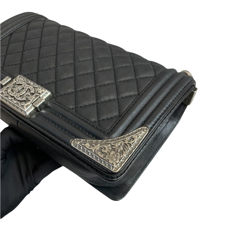 Limited Edition Paris Dallas Boy Medium Calfskin Black RHW