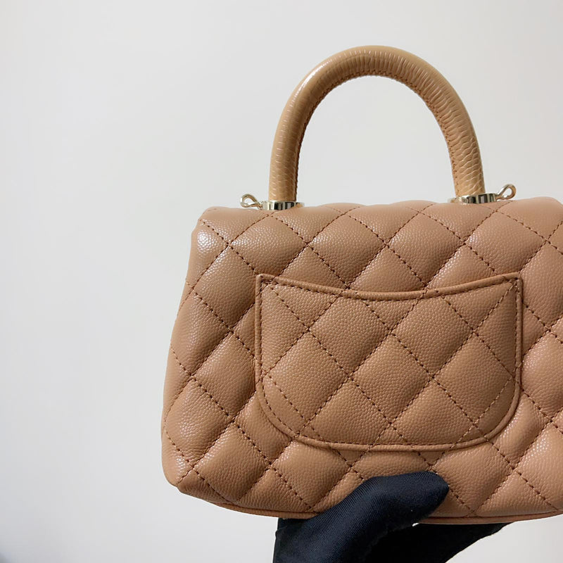 Mini Coco Handle Flap Caramel LGHW