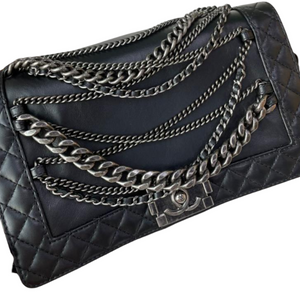 Limited Edition Enchained Medium Boy Calfskin Black RHW