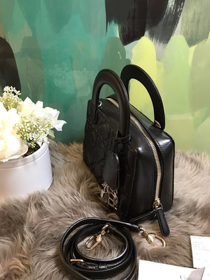 Lily Bag Black Cannage Quilted Leather