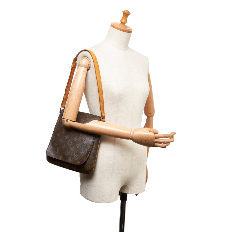 Monogram Musette Salsa Long Strap Brown