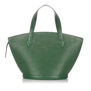 Epi Saint Jacques PM Short Strap in Green