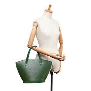 Epi Saint Jacques PM Short Strap in Green