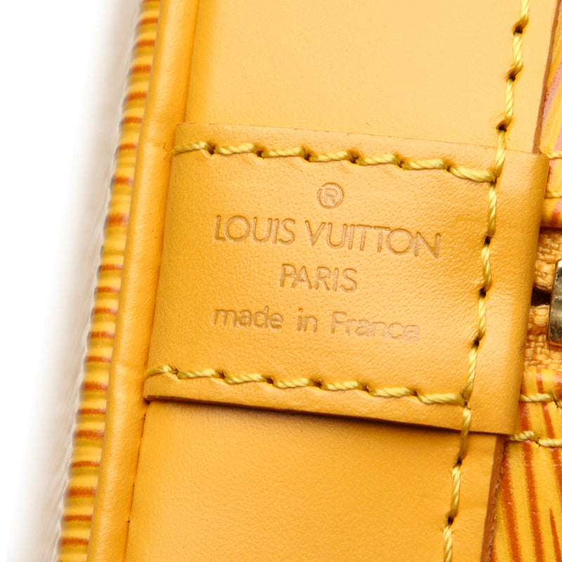 LOUIS VUITTON Epi Alma BB Yellow Citron 1232645