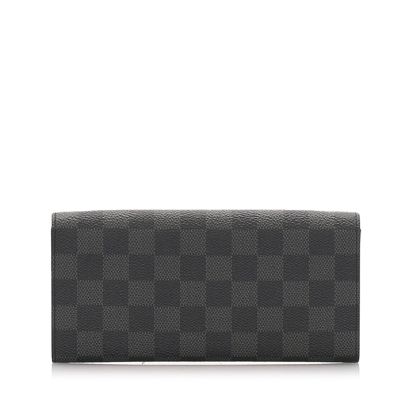 Louis Vuitton Damier Graphite Portefeuille Long Modulable Wallet Black