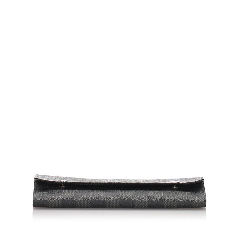 Louis Vuitton Damier Graphite Portefeuille Long Modulable Wallet Black