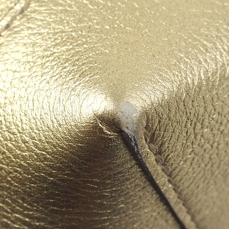 Mini Metallic LockMe Backpack in Metallic Leather Body