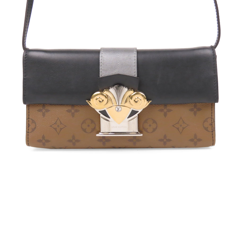 Monogram Reverse Pochette Column Brown and Black SHW