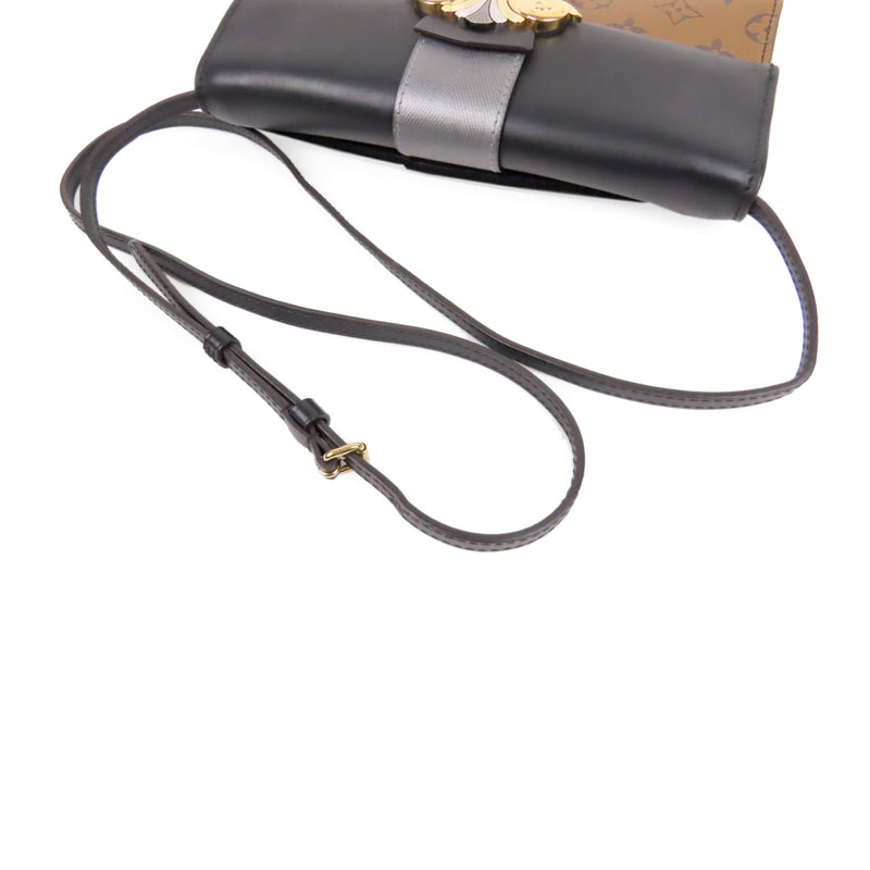 Monogram Reverse Pochette Column Brown and Black SHW