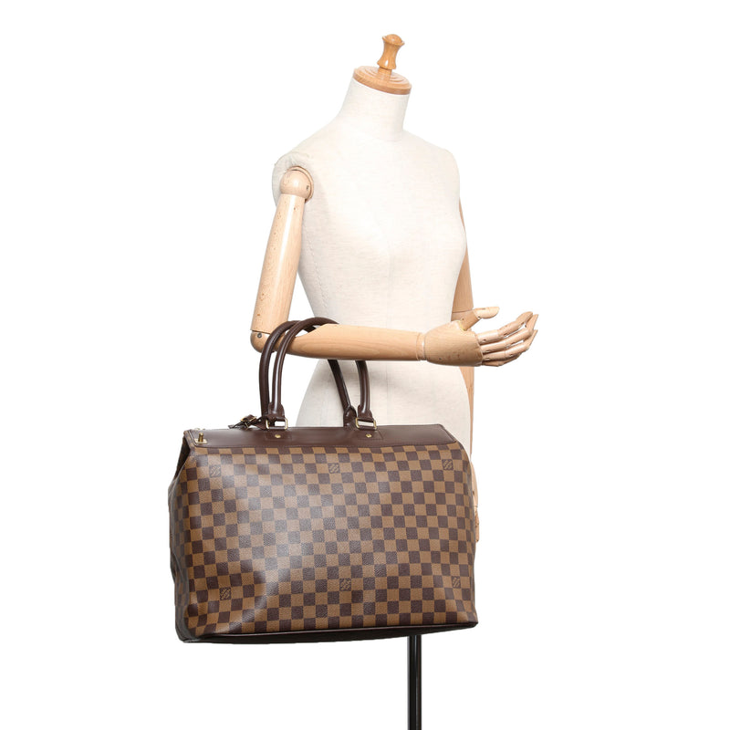 LOUIS VUITTON Greenwich Damier Ebene Shoulder Bag Brown