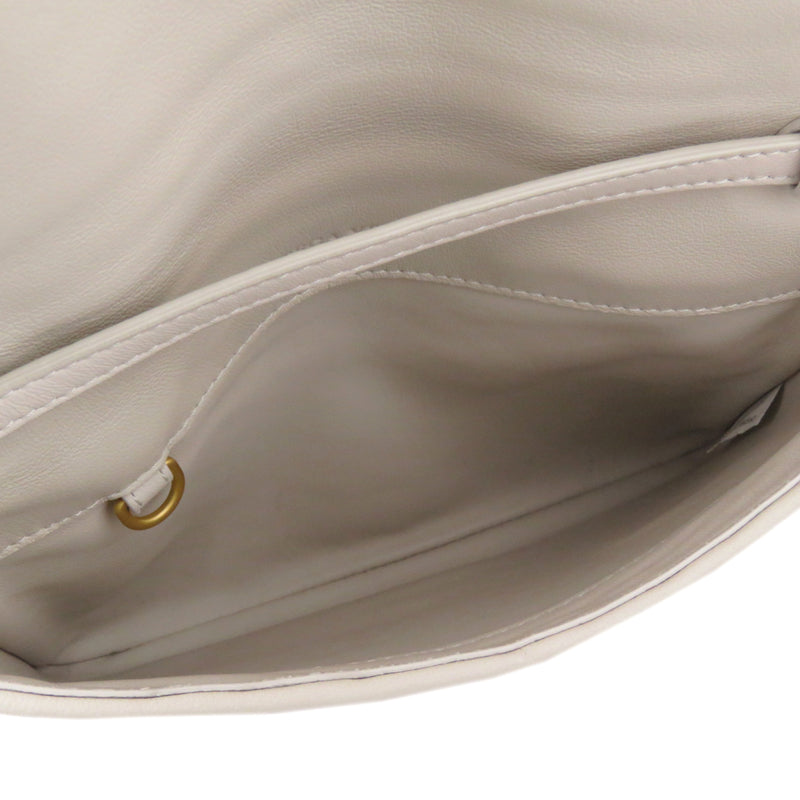 Intrecciato Leather Crossbody Bag White