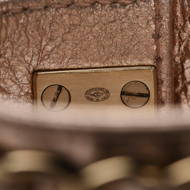 CC Pink Turnlock Lambskin Leather Cuff